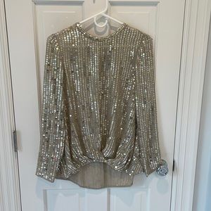 Gold sequin top